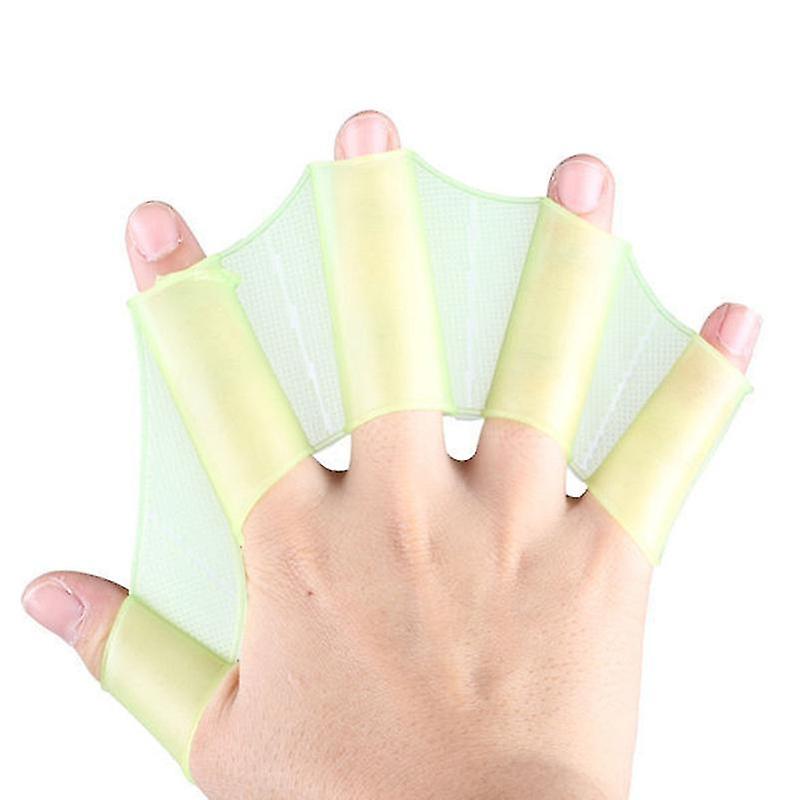 Miman 2pcs Finger Webbed Gloves Hand Fins Flippers Swimming Diving Gloves