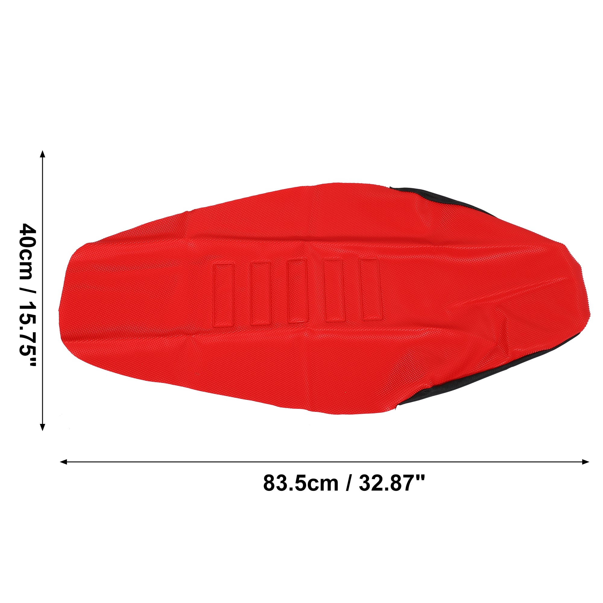 Unique Bargains Universal Motorbike Dirt Bike Faux Leather Soft Seat Cover Anti Slip Seat Cushion Red Black