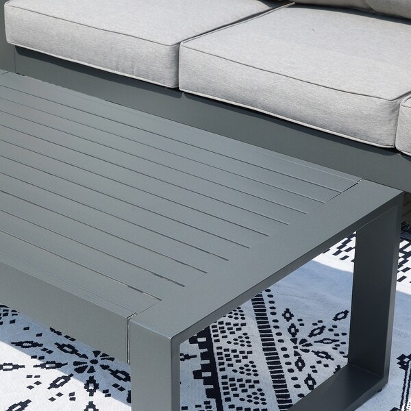 Aoodor Aluminum Outdoor Coffee Table 43