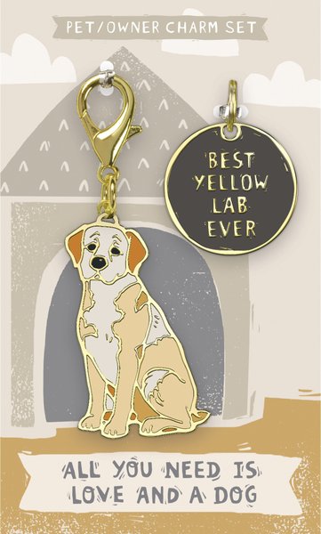 Primitives by Kathy Yellow Lab Charm， 2 count