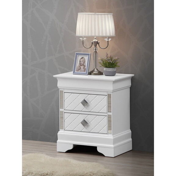 Glory Furniture Verona G6790 N Nightstand  Silver ...