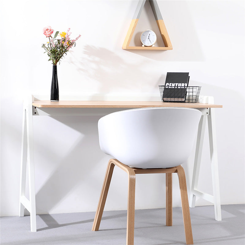 YARA Study Desk 118cm - White & Natural