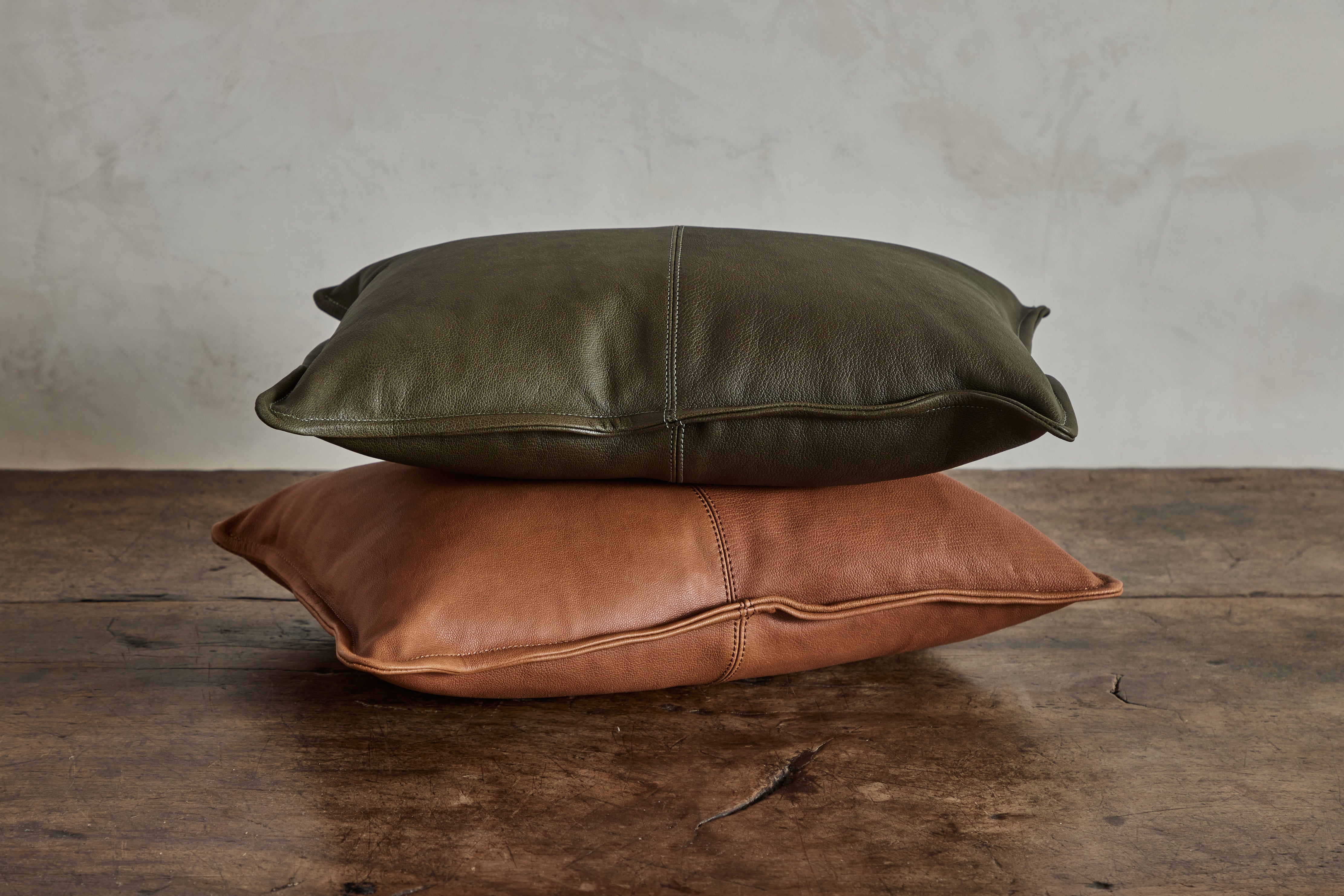 Nickey Kehoe, Olive Leather Pillow