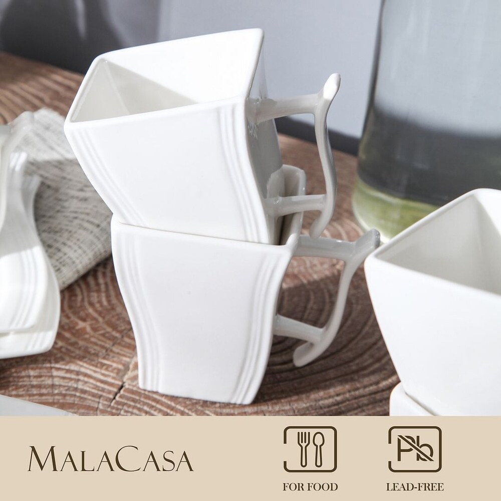 MALACASA Flora Square 6 Piece 4.5\