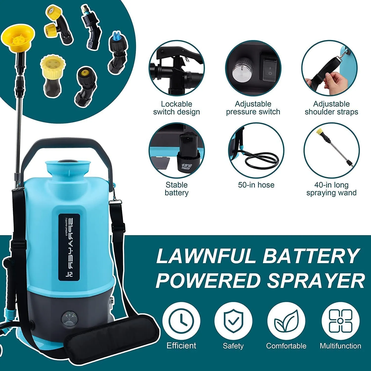 5L 8L Automatic Plant Use Battery Power Operated Electric Nano Mist Pump Electronic Planting Watering Spraying Sprayer