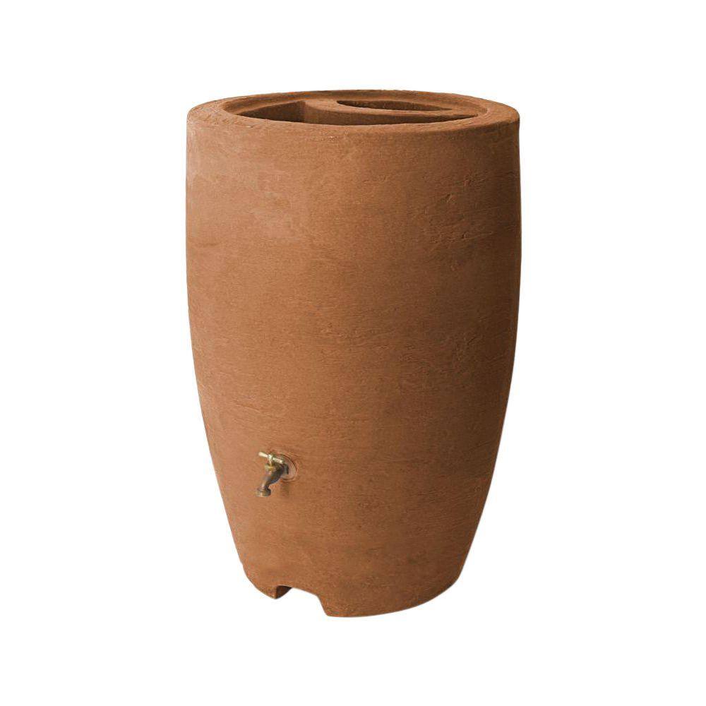 Algreen Athena 50 Gal. Terracotta Rain Barrel 86002