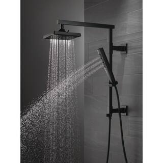 Delta Emerge 18 in. Angular Modern Column Shower Bar in Matte Black 58410-BL