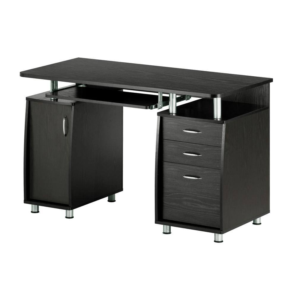 TECHNI MOBILI 47.5 in. W Complete Workstation Computer Desk with Storage Espresso RTA-4985D-ES18