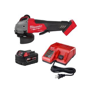 MW M18 FUEL 18V Lithium-Ion Brushless Cordless 4-12 in.5 in. Grinder and Starter Kit w(1) 5.0 Ah Battery and Charger 2880-20-48-59-1850