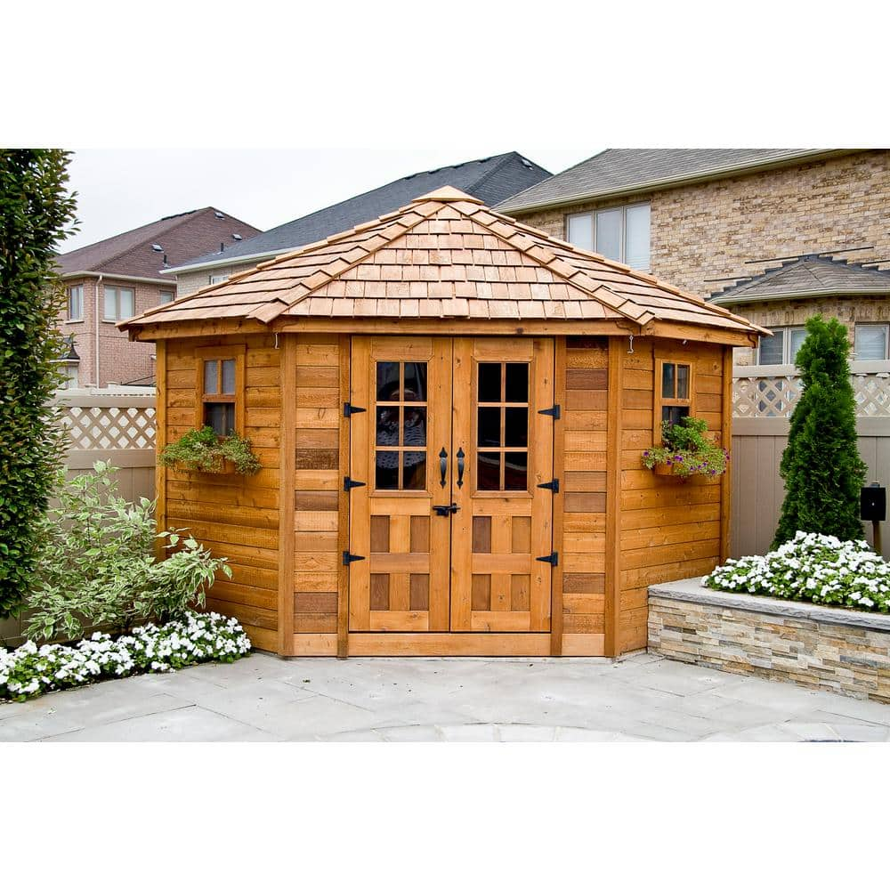 Outdoor Living Today 9 ft. x 9 ft. Penthouse Cedar Garden Shed PEN99