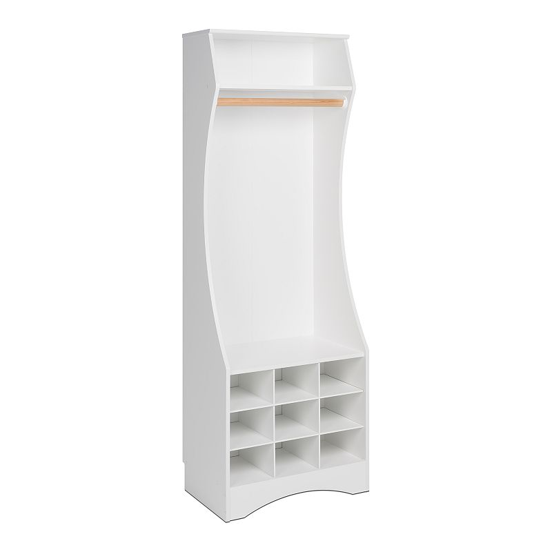 Prepac White Compact Wardrobe with Shoe Storage