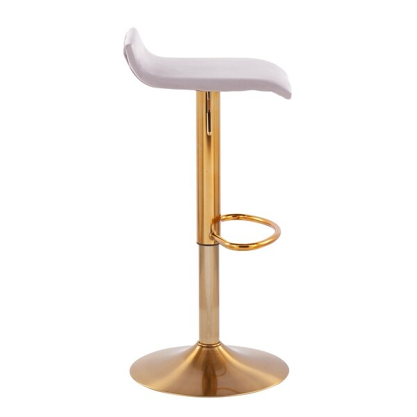 Silver Orchid Tower Ale Gold Adjustable Bar Stool - Set of 2