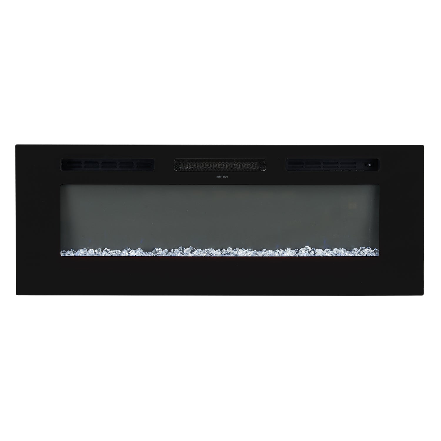 Cyra Electric Fireplace 50" Wall Mounted Electric Fireplace Inserts LED Fireplace with 3 Colors, Temperature, Touch Screen, Remote Control, Timer, Crystal Stones, Wood by Naomi Home - 50 Inch