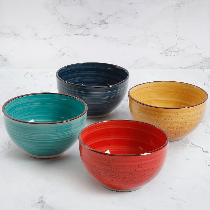 Gibson Color Speckle Cereal Bowl Set