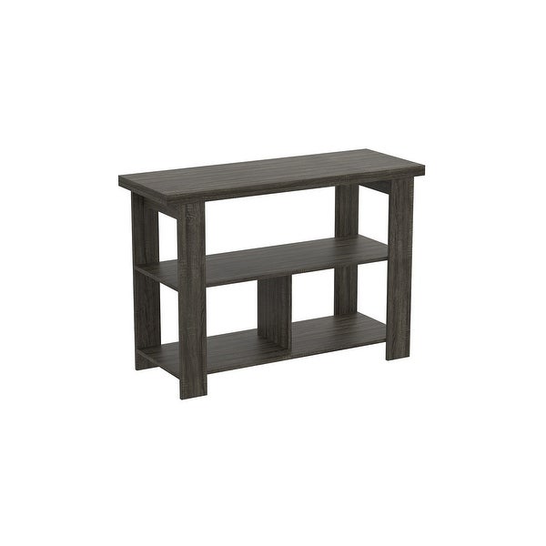 Console Table 41.25L Dark Grey 3 Shelves - 41.25