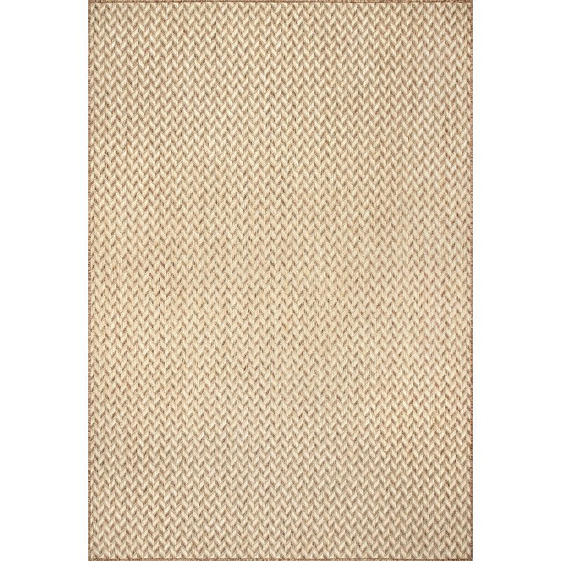 nuLOOM Camryn Abstract Herringbone Indoor Outdoor Rug