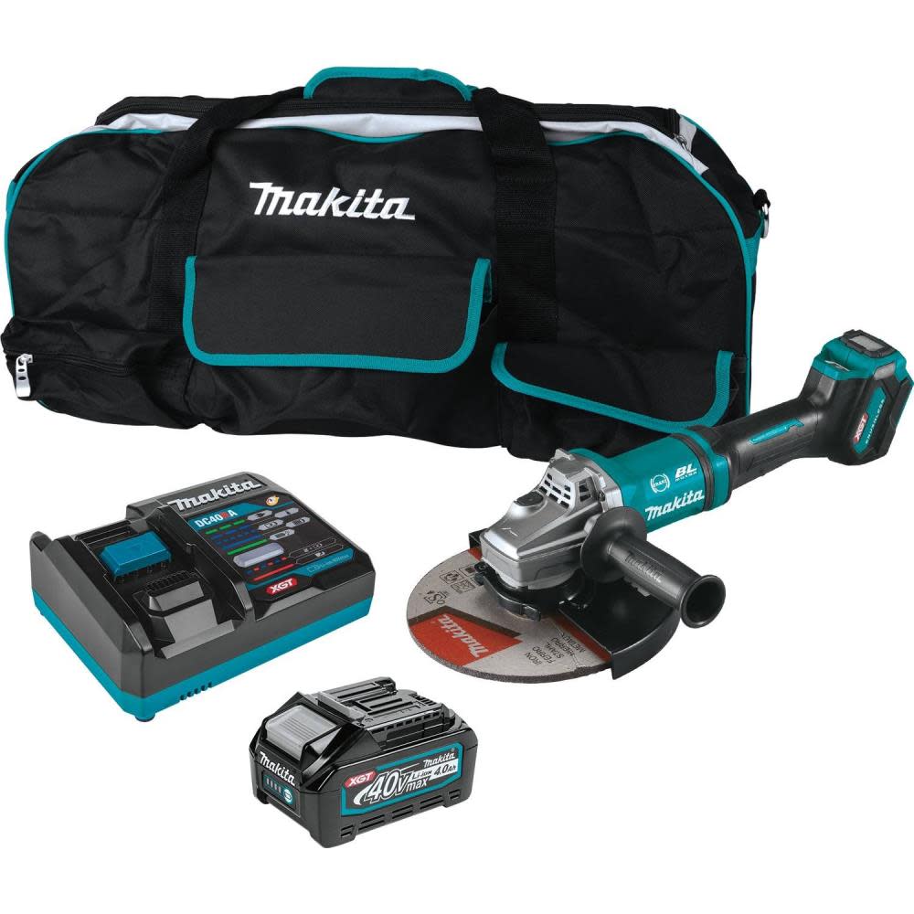 Makita XGT 40V max 7 / 9 Paddle Switch Angle Grinder Kit