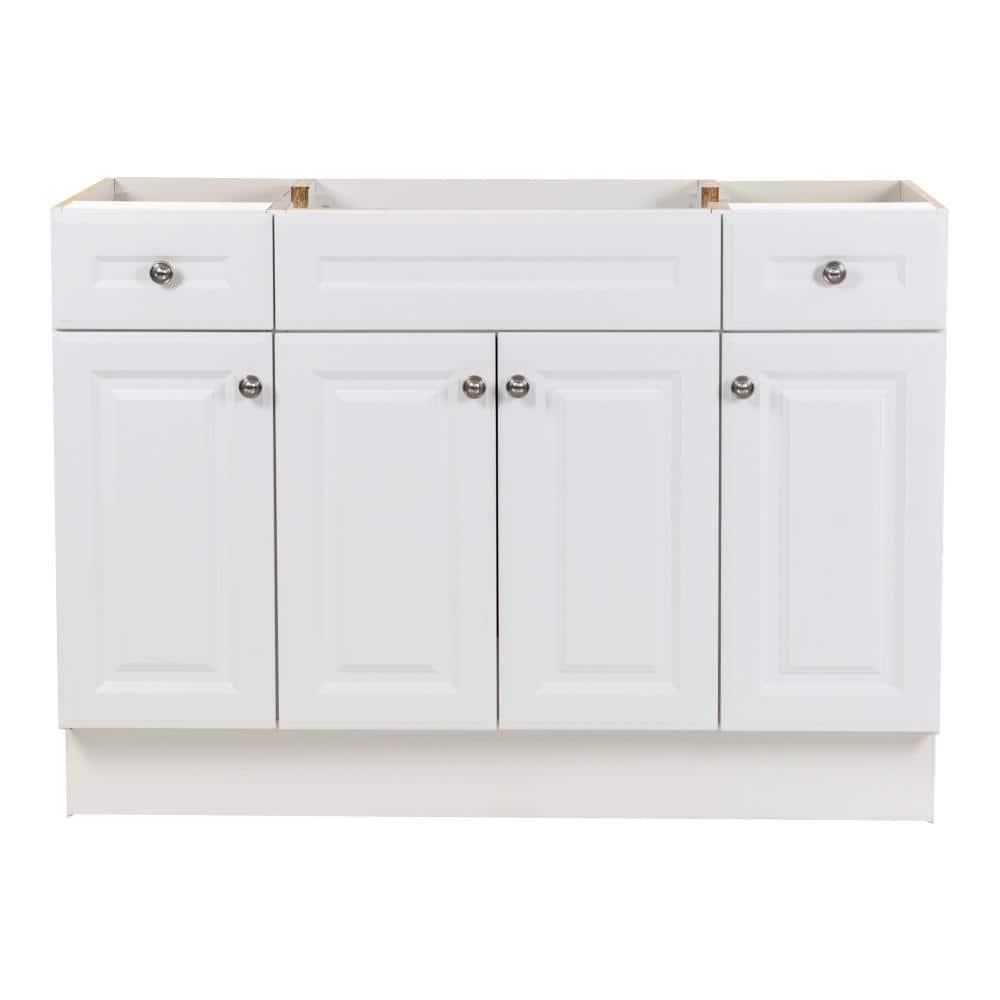 Glacier Bay Glensford 480 in W x 216 in D x 342 in H Bath Vanity Cabinet without Top in White