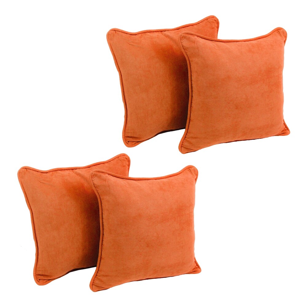 Blazing Needles 18 Inch Microsuede Throw Pillows (Set of 4)