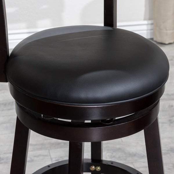 DTY Indoor Living Granby 4-Slat Back Swivel Stool