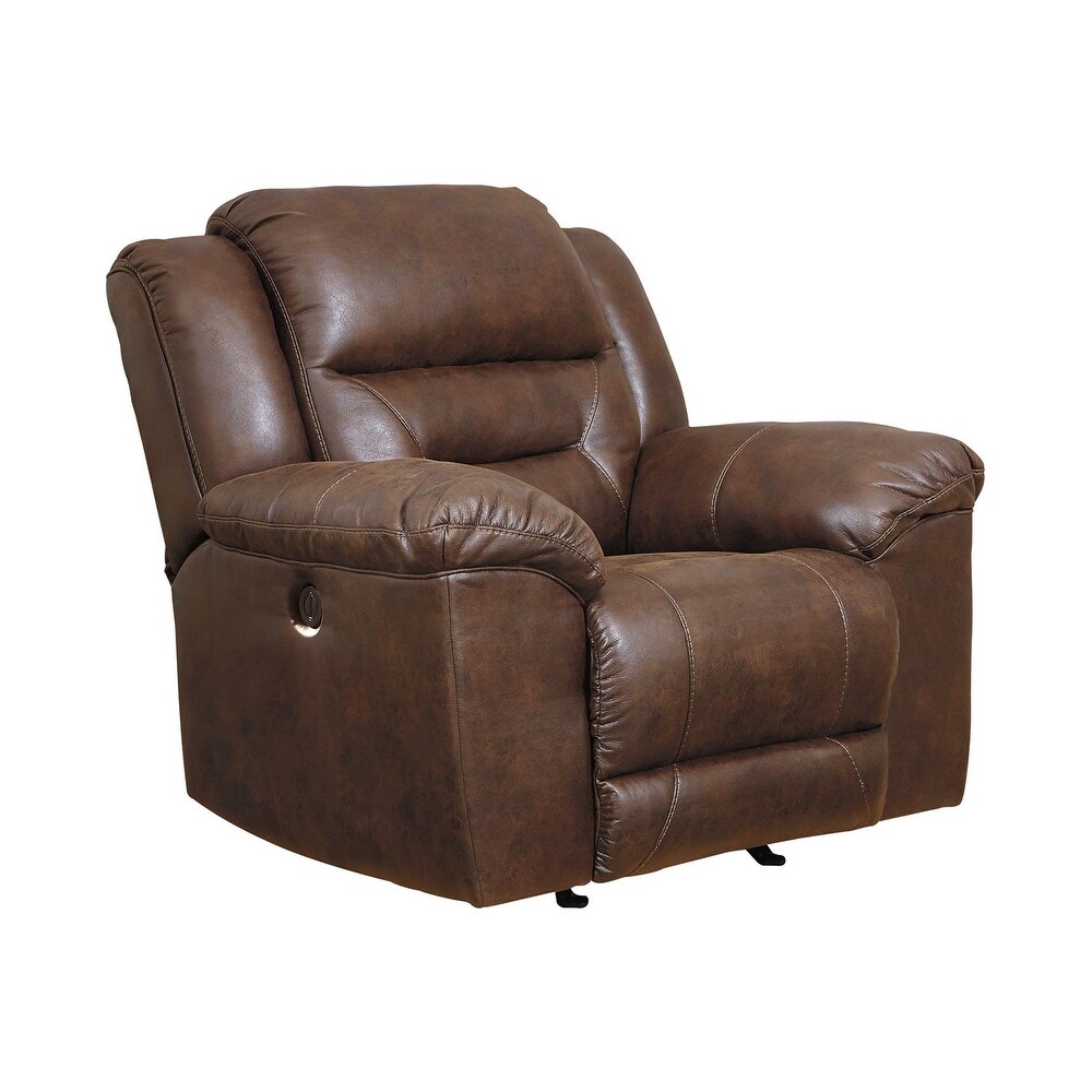 Stoneland Contemporary Power Rocker Recliner Chocolate