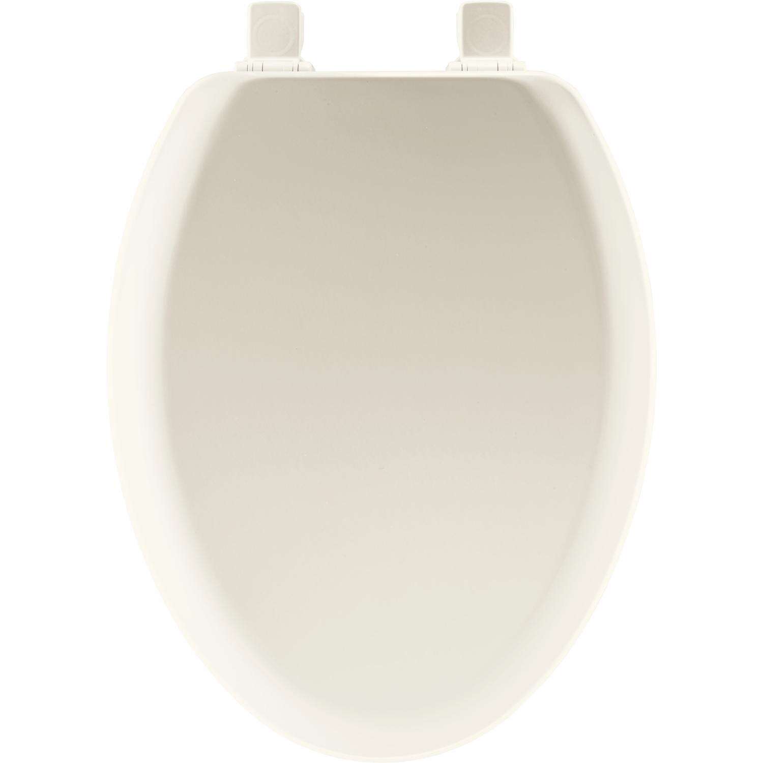 Mayfair by Bemis Cameron Elongated Biscuit Enameled Wood Toilet Seat