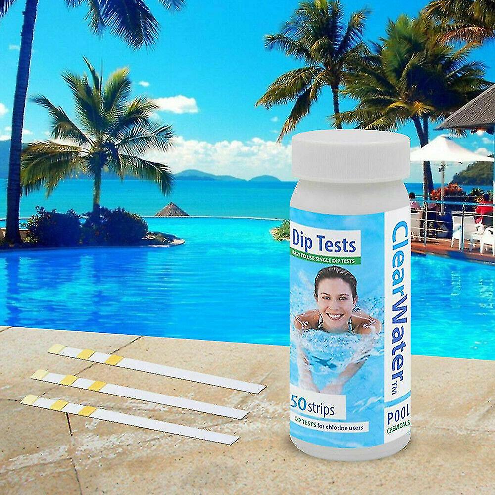 Born Pretty 100pcs Clearwater Dip Test Strips Hot Tub Spa Swimming Pool Water Ph Alkaline Chlorine