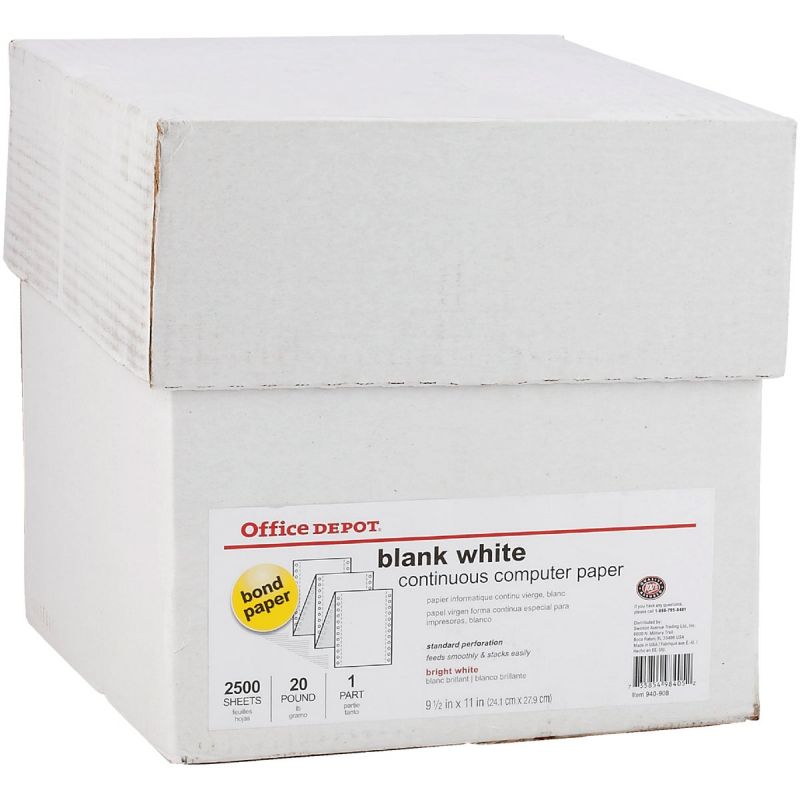 Staples Blank Computer Printer Paper 8-1 2 In. X 11 In. White