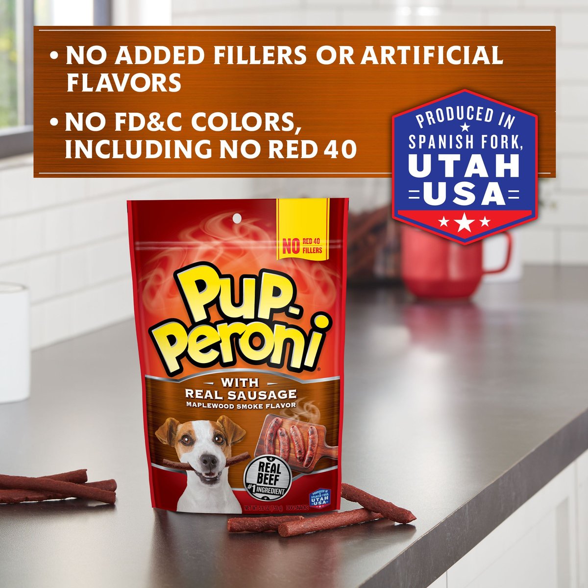 Pup-Peroni Real Sausage Maplewood Smoke Flavor Dog Treats