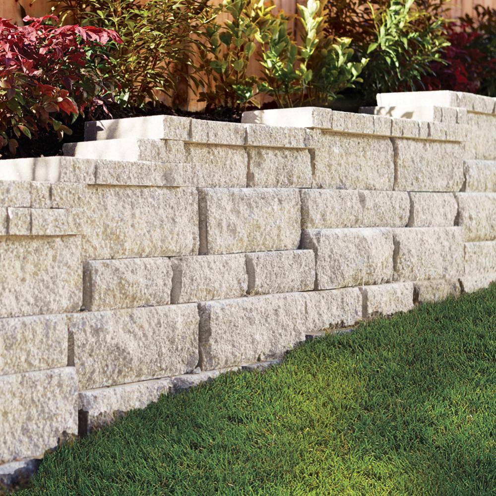 Pavestone RockWall Small 4 in. H x 11.63 in. W x 6.75 in. L Limestone (144-Piece46.5 sq. ft.Pallet) 11012308