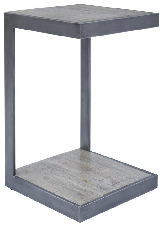 Global Archive  quotC quotTable  Antique Gray   Industrial   Side Tables And End Tables   by HedgeApple  Houzz