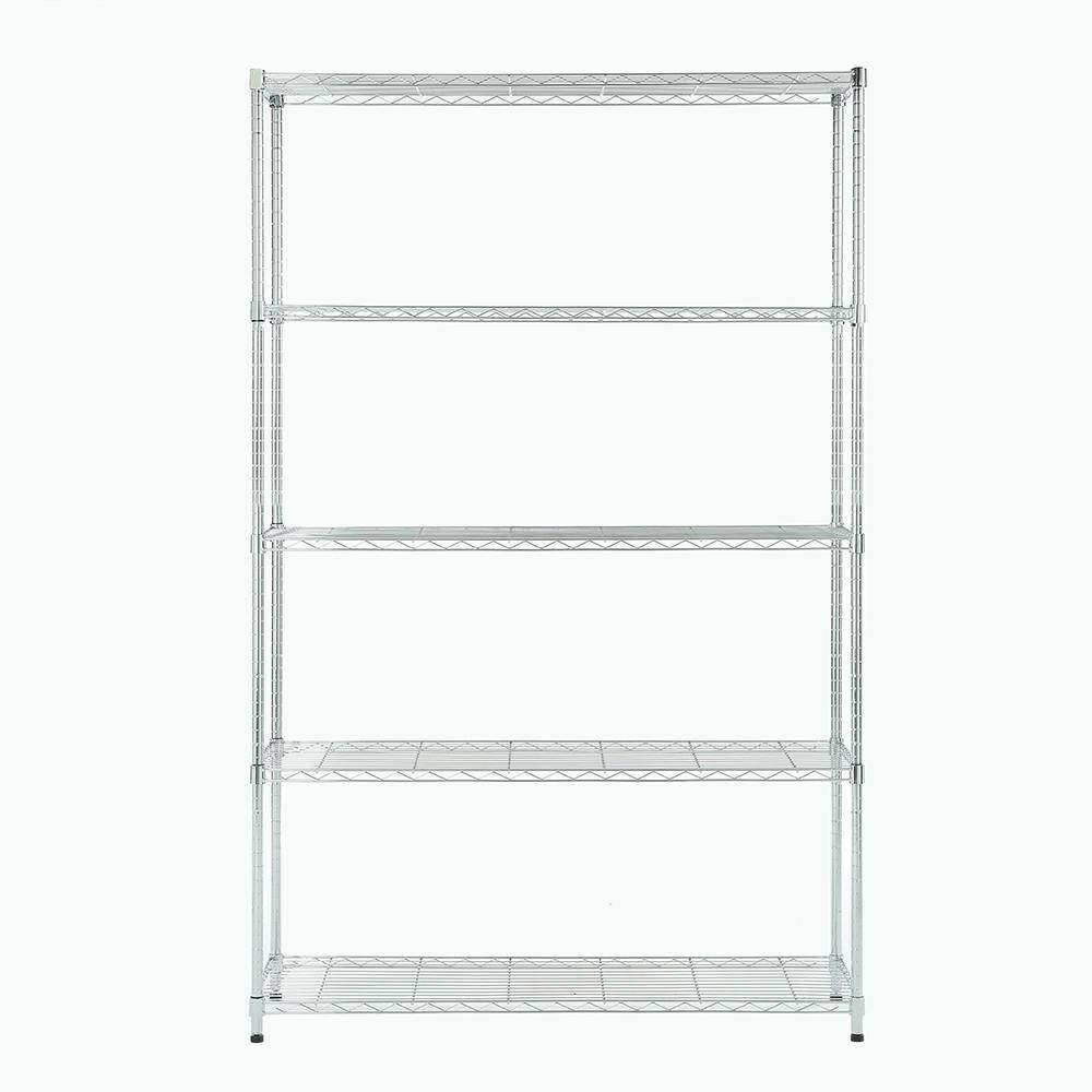 MZG Chrome 5-Tier Steel Shelving (15.7 in. x 45.3 in. x 71.4 in.) 40115181OFH501SG