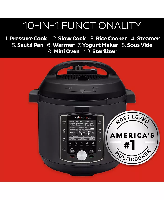 Instant Pot Pro 6 Qt. 10-in-1 Pressure Cooker