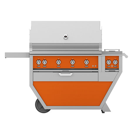 Hestan 60 Deluxe Outdoor 42 Grill With Double Side Burner With Color & Burner Options