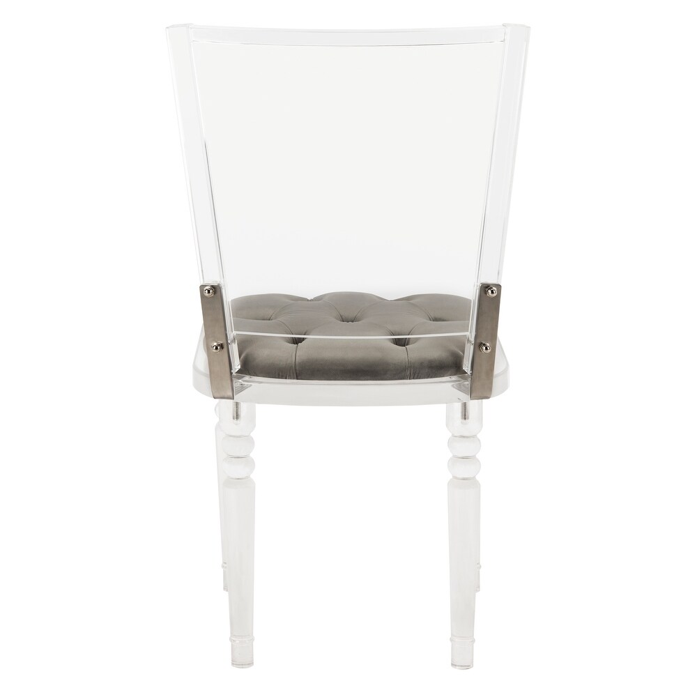 SAFAVIEH Couture Ella Clear/ Black Acrylic Dining Chair   20\