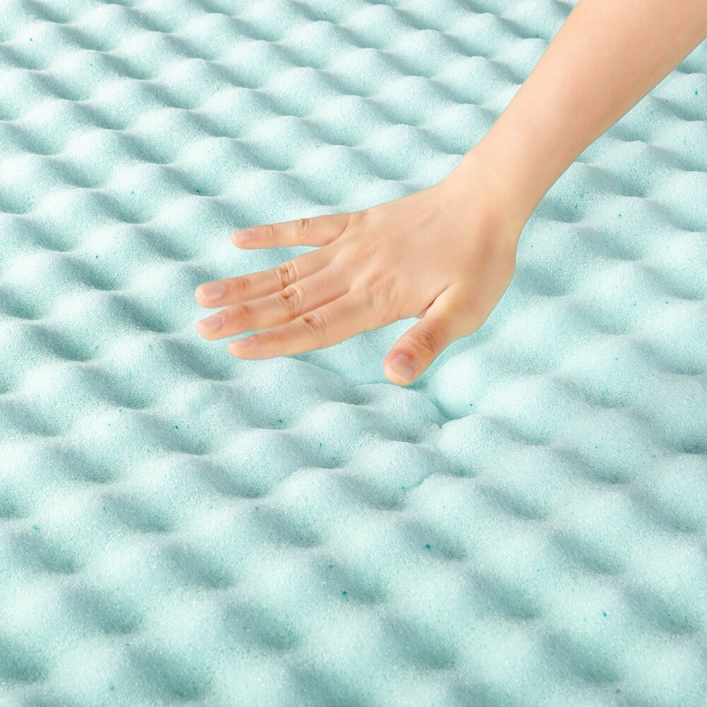 3 Inch Cooling Gel Egg Crate Memory Foam Mattress Topper