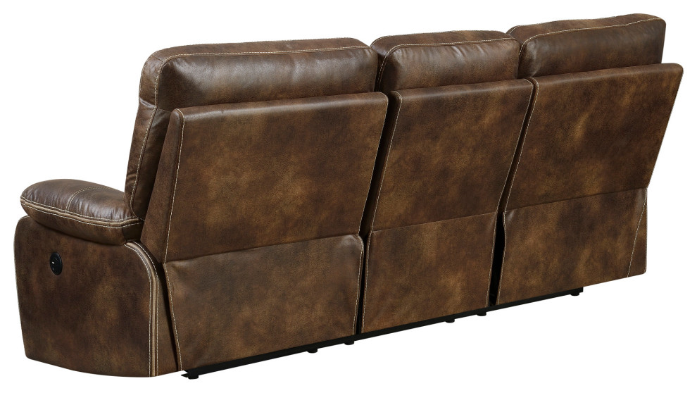 Kimberly Reclining Sofa  Chocolate Brown   Contemporary   Sofas   by Lorino Home  Houzz