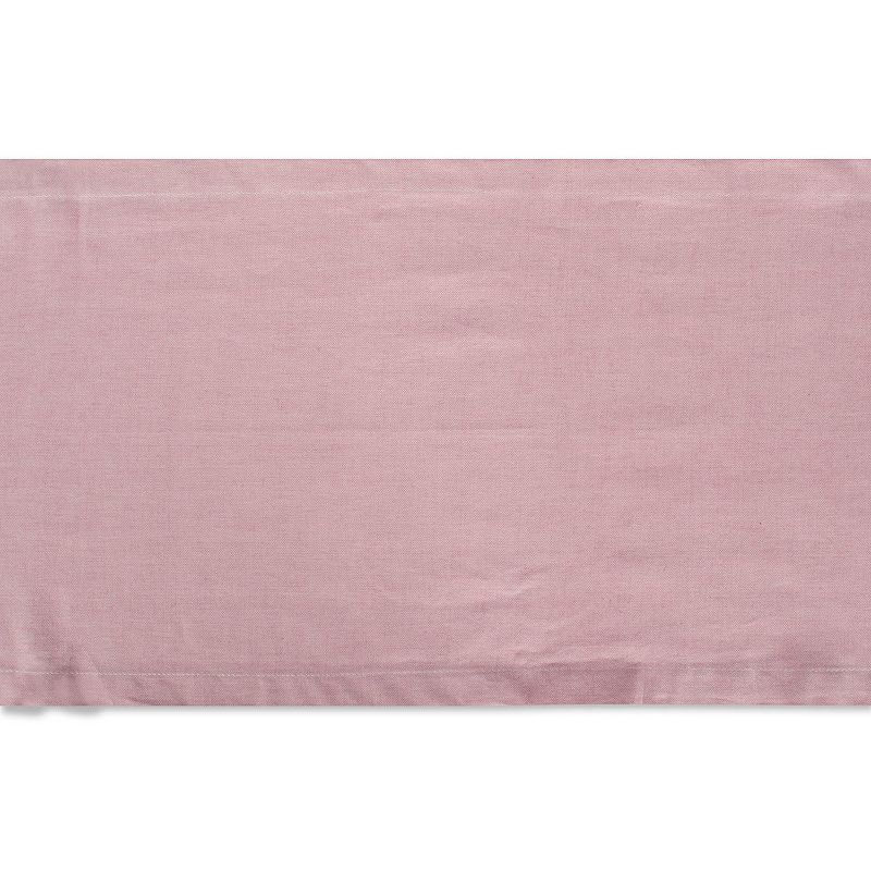 14 x 108 Rose Pink Rectangular Solid Chambray Table Runner