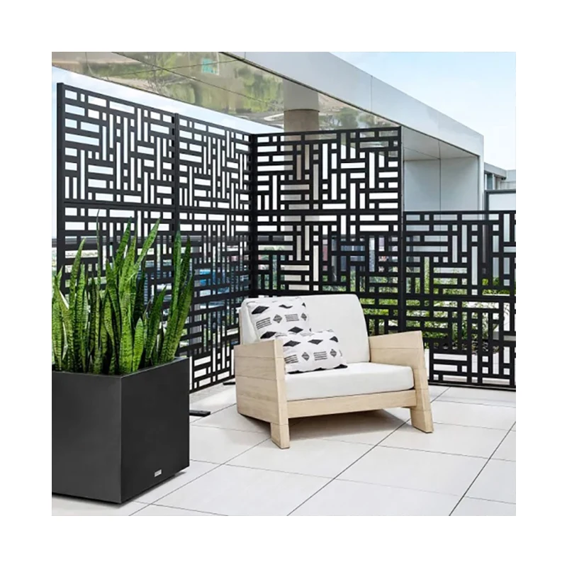 Factory Supply wholesale  Decorative Privacy Aluminum Laser Cut Aluminum Fence Panels