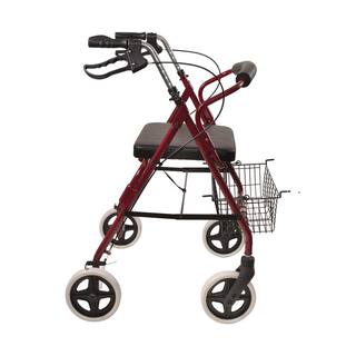 DMI Lightweight Extra-Wide Heavy-Duty Rollator in Aluminum 501-1029-0700