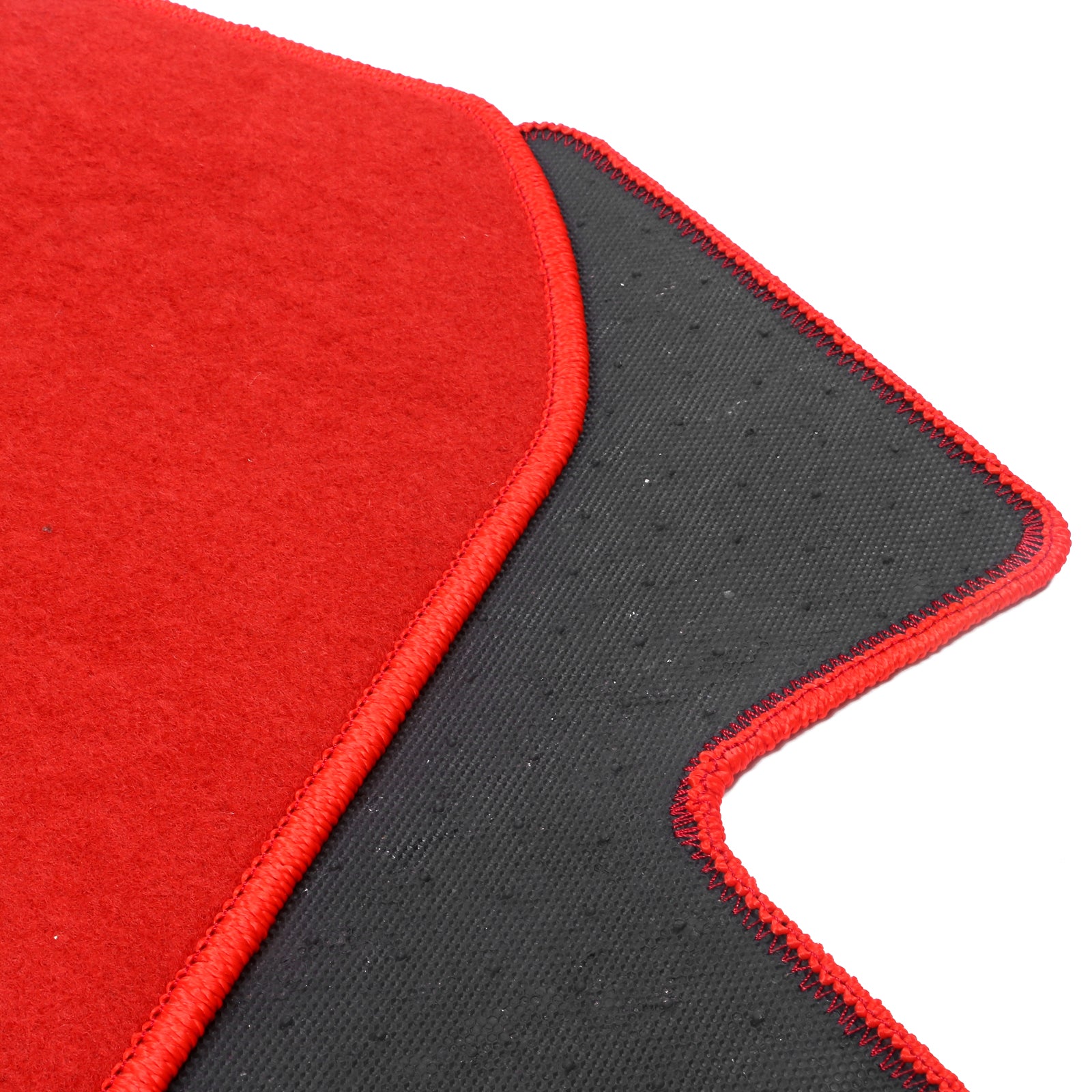 Ikon Motorsports Floor Mat Compatible With 2012-2013 Honda Civic 2-Door Coupe Factory Fitment Red Nylon Front and Rear Car Floor Mats Liner Carpets Replacement 4PCS