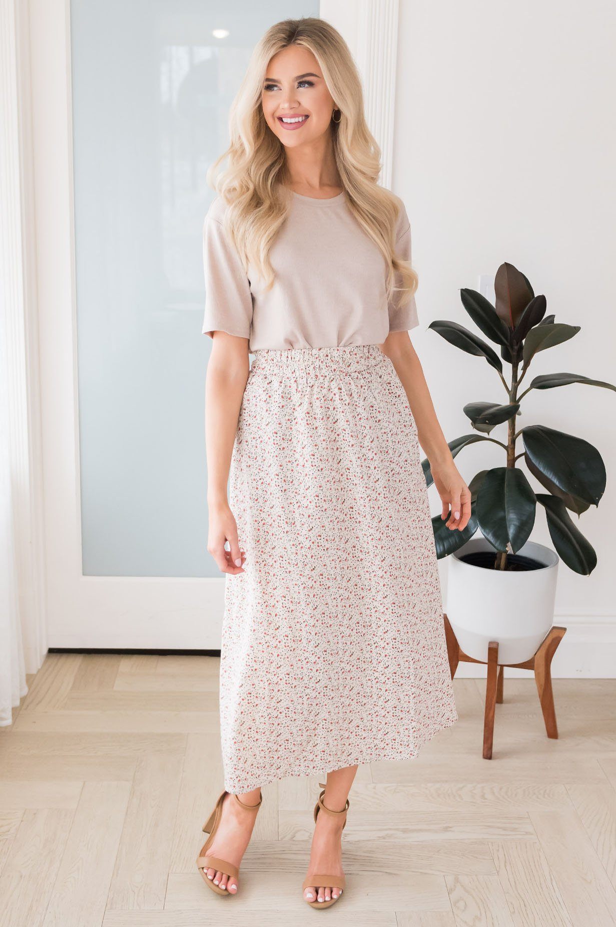 Always Cherished Floral Modest Skirt