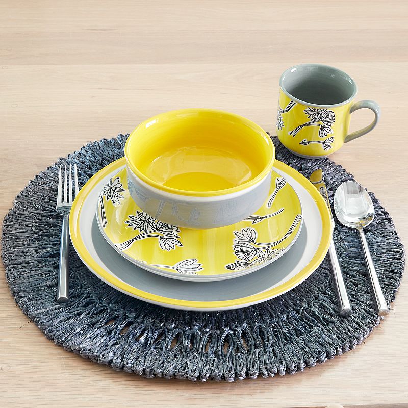 Baum Couleur Yellow 16-pc. Dinnerware Set