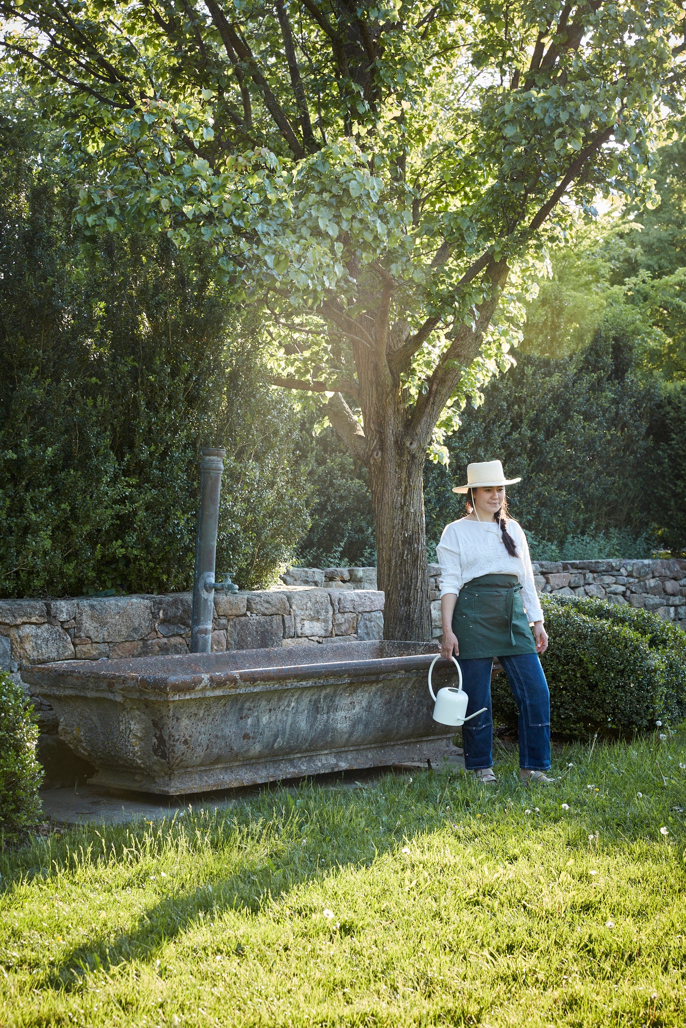 Soft White Watering Can