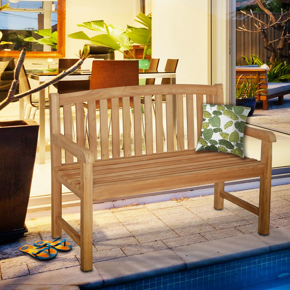 Seven Seas Teak Acapulco Outdoor Teak Wood Bench  4  x27  Transitional   Outdoor Benches   by Chic Teak  Houzz