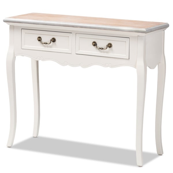 French Country 2-Drawer Console Table