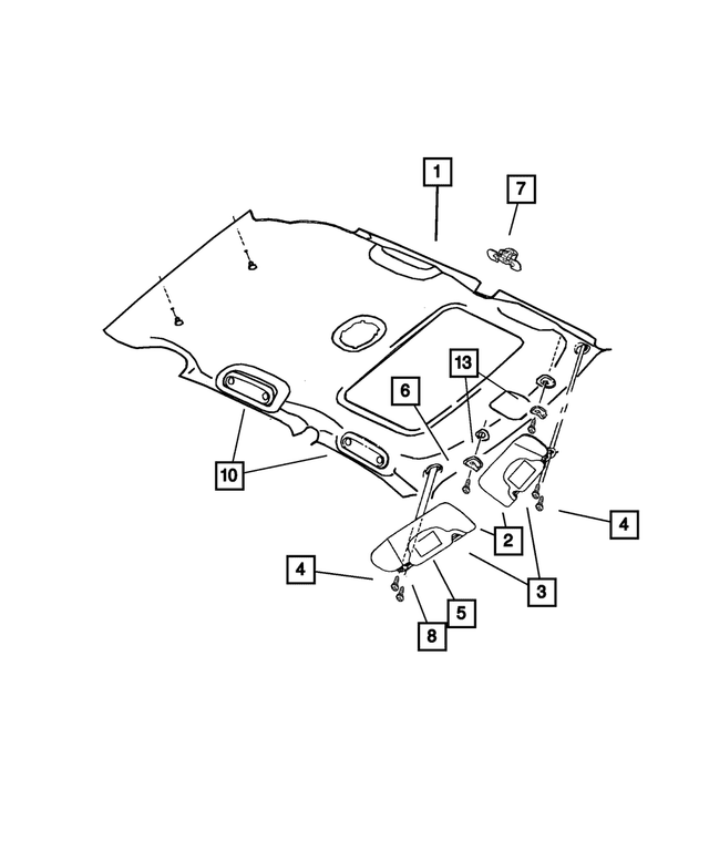 Genuine OE Mopar Illuminated Visor， Left - 1EK36XDHAA