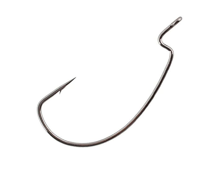 Gamakatsu Offset Extra Wide Gap Black Size 5/0 Fishing Hooks， 5 Pack - 58415