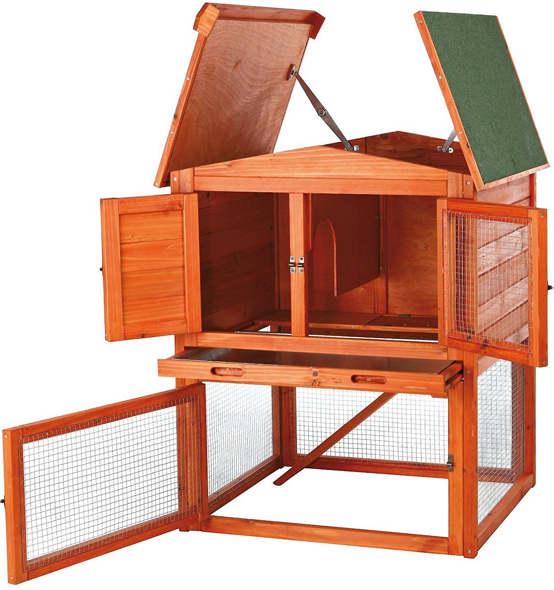 TRIXIE Rabbit Hutch with Peaked Roof