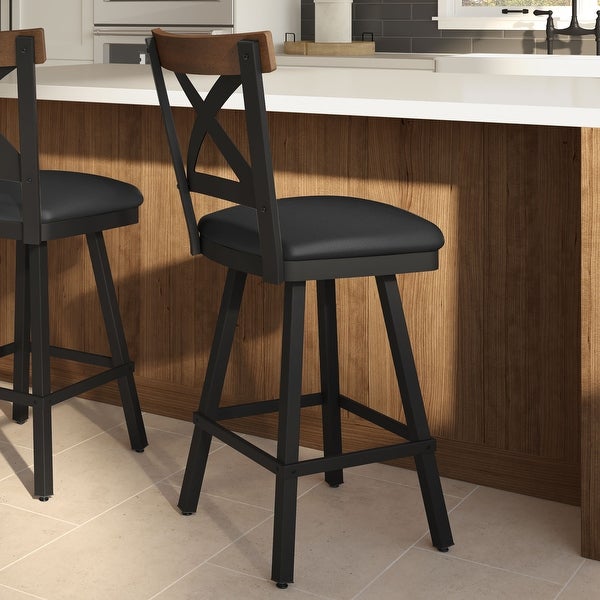 Amisco Snyder Swivel Counter and Bar Stool